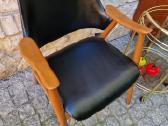Vintažinis mid century bukmedžio masyvo krėslas - nuotraukos Nr. 11