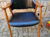 Vintažinis mid century bukmedžio masyvo krėslas - nuotraukos Nr. 14