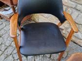 Vintažinis mid century ąžuolo masyvo fotelis - nuotraukos Nr. 5