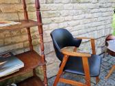 Vintažinis mid century ąžuolo masyvo fotelis - nuotraukos Nr. 19