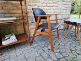 Vintažinis mid century ąžuolo masyvo fotelis - nuotraukos Nr. 20