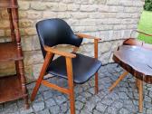 Vintažinis mid century ąžuolo masyvo fotelis - nuotraukos Nr. 24