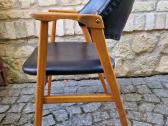 Vintažinis mid century bukmedžio masyvo krėslas - nuotraukos Nr. 4