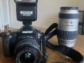 Pentax *ist Dl fotoaparatas su priedais