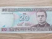 20 litų skirtingų 1991/93/97 2001/07 metų - nuotraukos Nr. 3