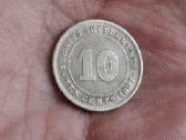 Sąsiaurio gyvenvietės 10 centų 1897 sidabras