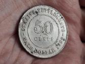 Straits Settlements 50 centų 1920 sidabras