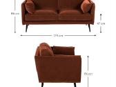 Parduodama sofa, išskirtinė spalva - auksinė vario - nuotraukos Nr. 3