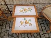 Vintažinių mid century ąžuolinių staliukų trio - nuotraukos Nr. 4