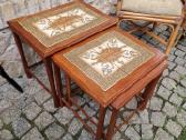 Vintažiniai mid century tikmedžio staliukai - nuotraukos Nr. 5