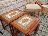 Vintažiniai mid century tikmedžio staliukai - nuotraukos Nr. 8