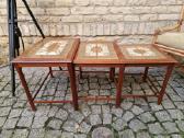 Vintažiniai mid century tikmedžio staliukai - nuotraukos Nr. 17