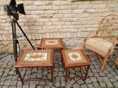 Vintažiniai mid century tikmedžio staliukai - nuotraukos Nr. 19