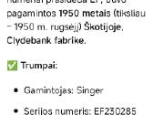 Antikvarinė siuvimo mašina Singer 99 - nuotraukos Nr. 7