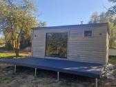 Pirtis sauna 6x3 su terasa ir poliais