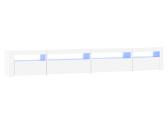 Balta TV spintelė su LED apšvietimu, 2703540cm - nuotraukos Nr. 4