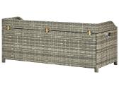 Suoliukas su daiktadėže, 120cm pintas poliratanas - nuotraukos Nr. 3
