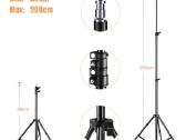 Fotostudijos komplektas su 3 fonais ir LED šviestu - nuotraukos Nr. 3