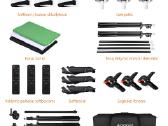 Fotostudijos komplektas su 3 fonais ir LED šviestu - nuotraukos Nr. 2