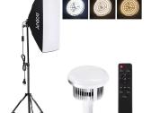 Fotostudijos komplektas su 3 fonais ir LED šviestu - nuotraukos Nr. 12