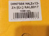 Medvaržčiai N 4,2x13 Zn Ral8017 1000 vnt. - nuotraukos Nr. 2
