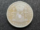 (685) 5 pesetos 1898m. Ispanija sidabras