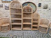 Vintažinės skelto bambuko rankų darbo etažerė - nuotraukos Nr. 23