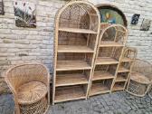 Vintažinės skelto bambuko rankų darbo etažerė - nuotraukos Nr. 25