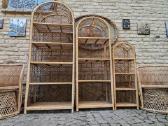 Vintažinės skelto bambuko rankų darbo etažerė - nuotraukos Nr. 28