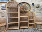 Vintažinės skelto bambuko rankų darbo etažerė - nuotraukos Nr. 29