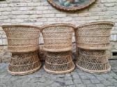 Vintažiniai rankų darbo skelto bambuko krėslai - nuotraukos Nr. 4