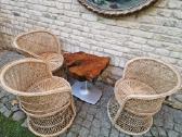 Vintažiniai rankų darbo skelto bambuko krėslai - nuotraukos Nr. 7