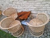 Vintažiniai rankų darbo skelto bambuko krėslai - nuotraukos Nr. 14
