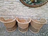 Vintažiniai rankų darbo skelto bambuko krėslai - nuotraukos Nr. 15