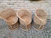 Vintažiniai rankų darbo skelto bambuko krėslai - nuotraukos Nr. 19