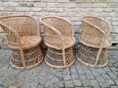 Vintažiniai rankų darbo skelto bambuko krėslai - nuotraukos Nr. 21
