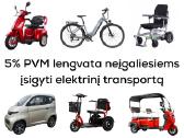 5% PVM lengvata dviračiams, skuteriams, vežimėliam