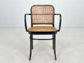 Thonet stiliaus krėslas su ratanu