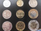 Pilnas litų rinkinys Unc 1 litas 2 litai 5 litai