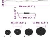 Vidaxl Štanga ir svarmenys su svoriais, 60kg - nuotraukos Nr. 4
