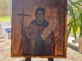 Šv. Antano Didžiojo ikona XIX - XX a - nuotraukos Nr. 2