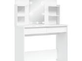 Vidaxl Makiažo stalas Juodas ąžuolas 96 x 39 x 142 - nuotraukos Nr. 4