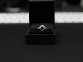 Ziedas su deimantais ir safyru Au750 4.9gr 0.7ct - nuotraukos Nr. 3