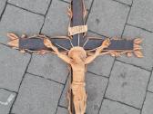 Medinis rankų darbo kryžius su Kristaus atvaizdu - nuotraukos Nr. 3