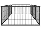 Vidaxl Šunų aptvaras, 8 segmentai, juodas 100x50cm - nuotraukos Nr. 2