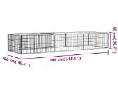 Vidaxl Šunų aptvaras, 8 segmentai, juodas 100x50cm - nuotraukos Nr. 4