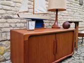 Vintažinė mid century tikmedžio stalinė lempa - nuotraukos Nr. 15