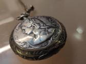 Omega kišeninis sidabrinis laikrodis. - nuotraukos Nr. 3