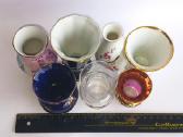 6 mažos vazelės porcelianas ir krištolas vintažas - nuotraukos Nr. 13