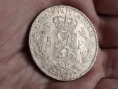 Belgija 5 frankai 1875 sidabras